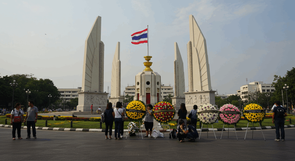 อนุสาวรีย์ประชาธิปไตย - สัญลักษณ์แห่งการต่อสู้เพื่อเสรีภาพในวันที่ 13 ตุลาคม