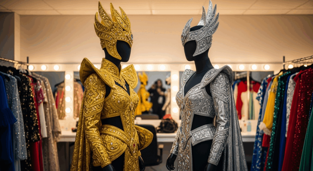  สองชุดการแสดงที่แตกต่างกันซึ่งเป็นสัญลักษณ์ของการเผชิญหน้าใน สงครามหมอลำ EP 25