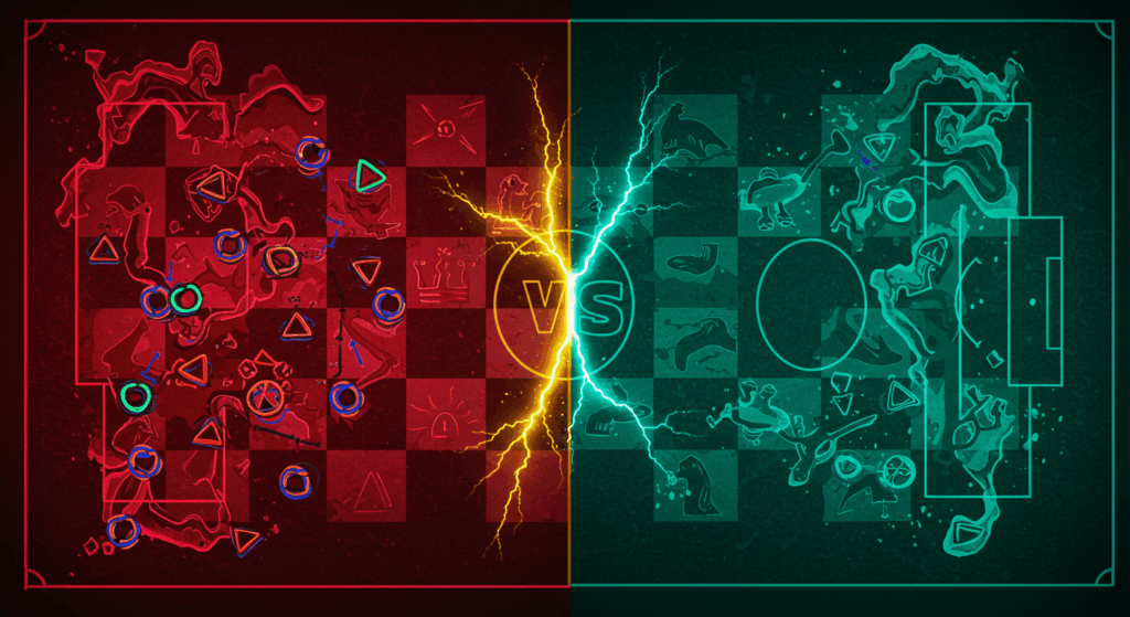 กระดานวางแผนแท็กติกที่เตรียมไว้สำหรับเกมระหว่าง อาร์เซนอล พบ ไบรท์ตัน